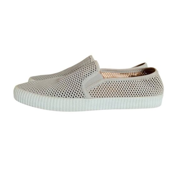 Frye Camille Gray Perforated Suede Slip-On Shoes Size 11 - Picture 2 of 15